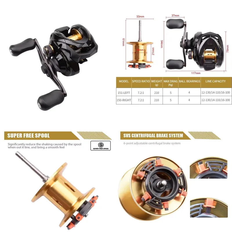 Baitcasting Reel - باص وان إكس تي 151 150