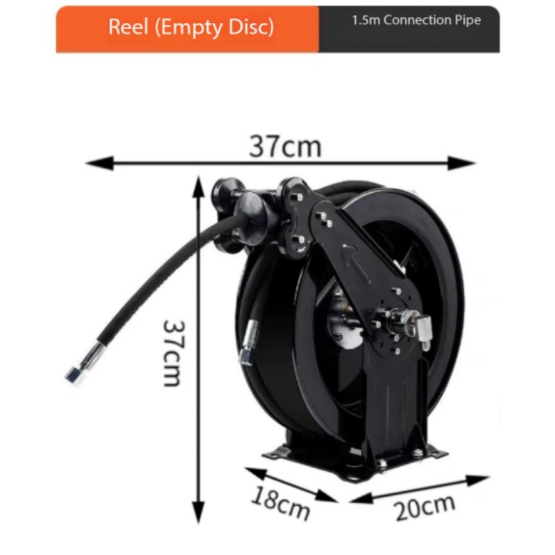 بكرة خرطوم فارغة مع خرطوم زيت  - مراجعة Reel Oil وسعره
